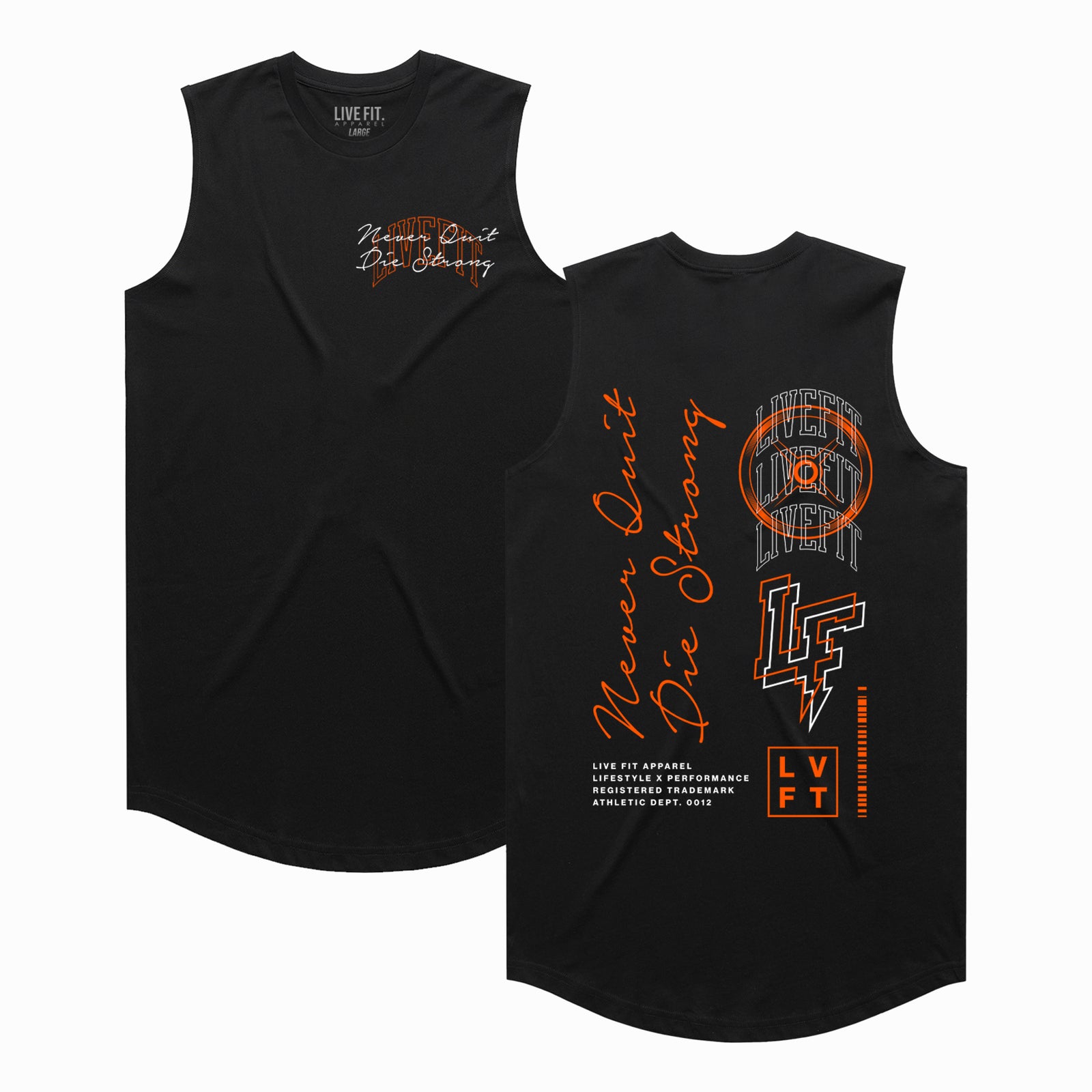 Trust The Iron Muscle Tank - Black / Orange