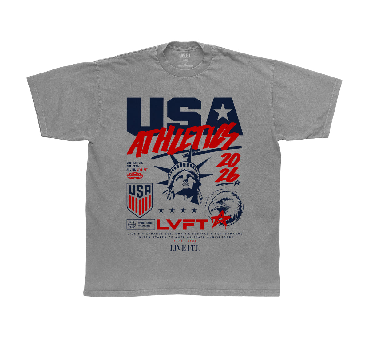 LIMITED USA Anniversary Tee - Cement