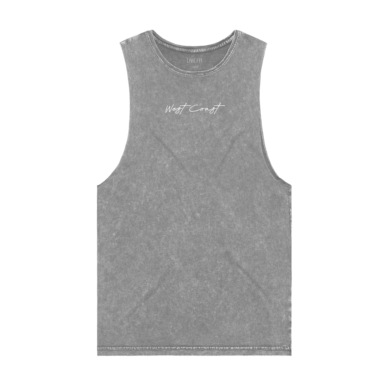 West Coast Vintage Tank - Ash Stone