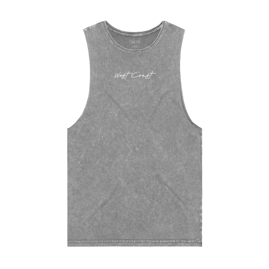 West Coast Vintage Tank - Ash Stone