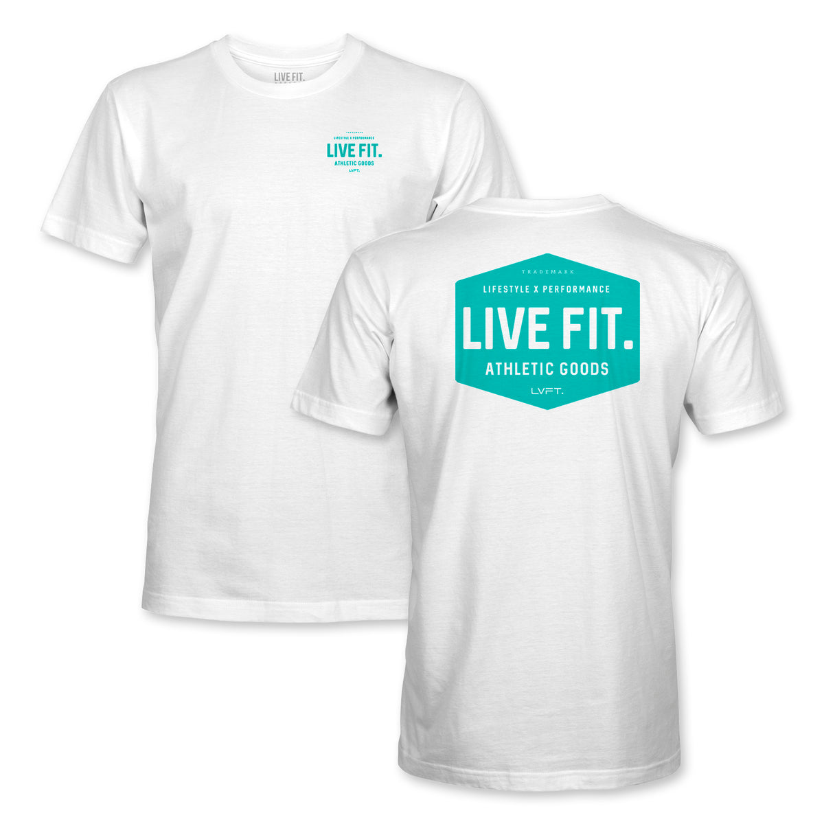 Work Badge Tee - White/Teal