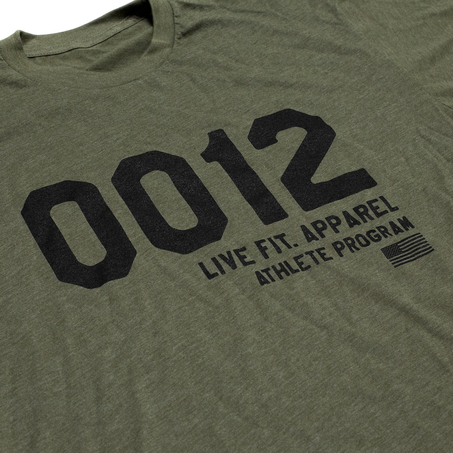 Live Fit Apparel - 0012 Tee - Military Green - LVFT 