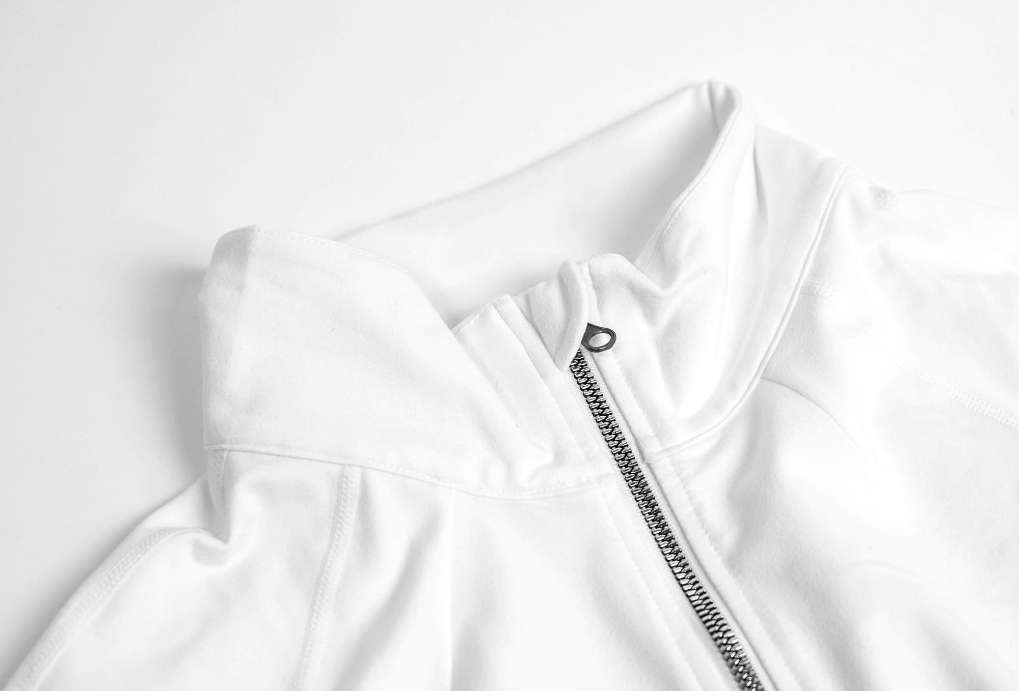 Aerial Crop Zip-Up - White