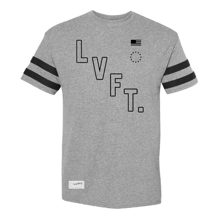 LVFT. Varsity Slides - Black/Red, Live Fit Apparel