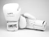 Live Fit Apparel Boxing Gloves - All White Premiums - LVFT
