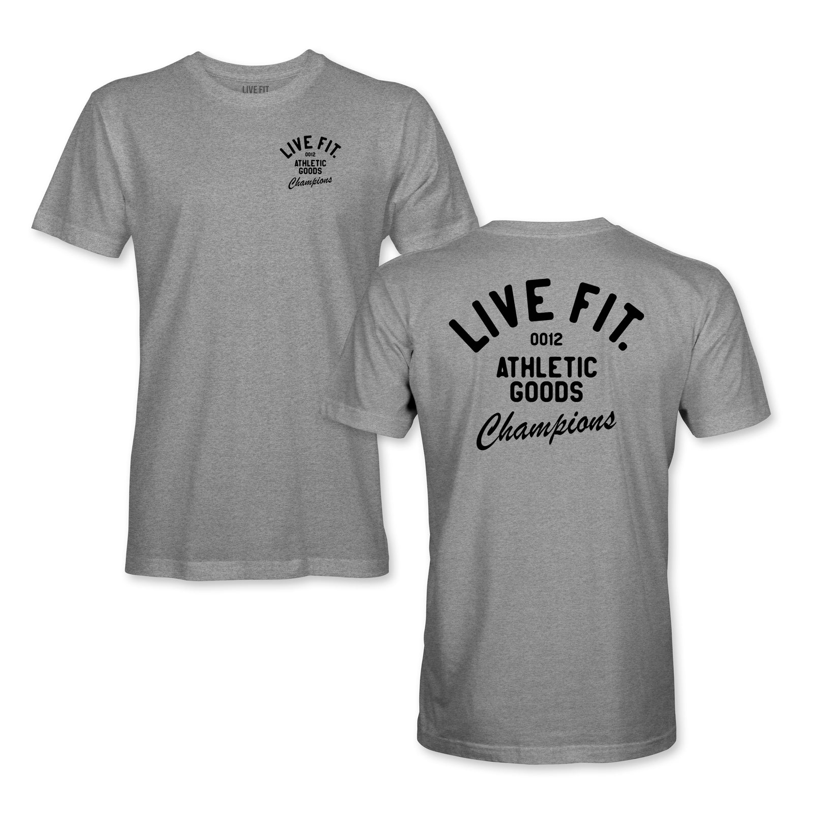Athletic Goods Tee - Charcoal Heather | Live Fit Apparel
