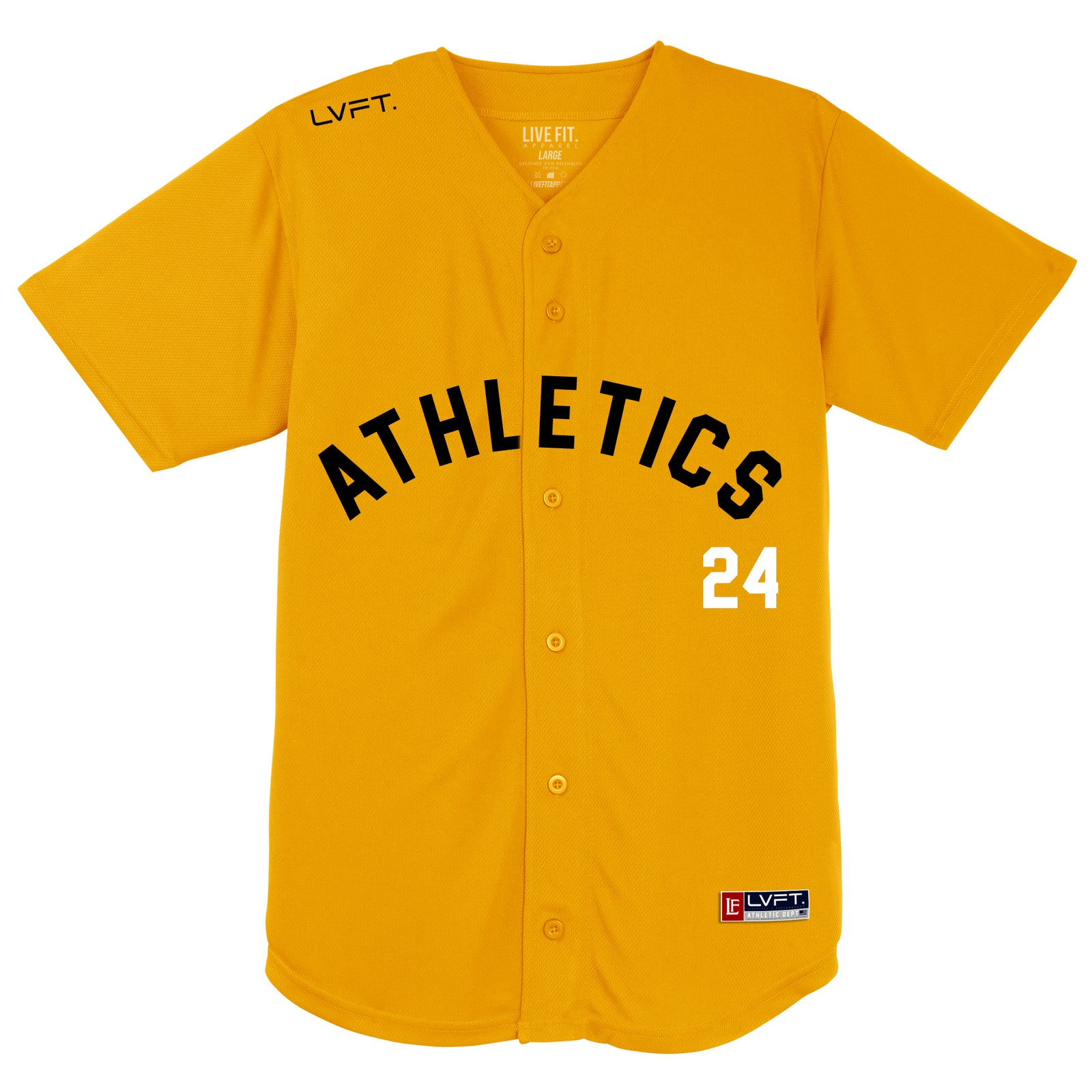 Athletics Baseball Jersey - Gold