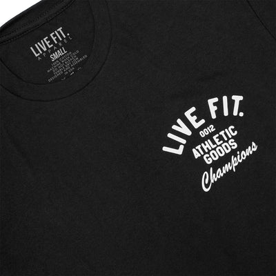 Live Fit Apparel Athletic Goods Tee - Black - LVFT