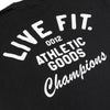 Live Fit Apparel Athletic Goods Tee - Black - LVFT
