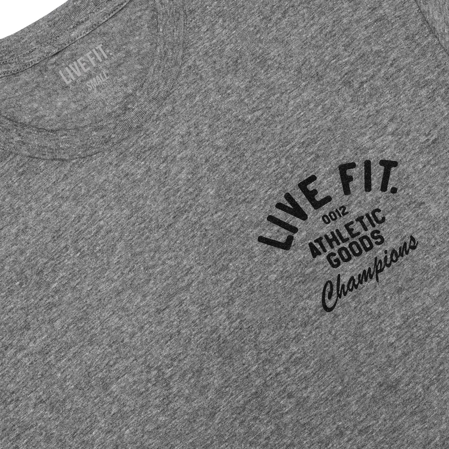 Live Fit Apparel Athletic Goods Tee - Charcoal Heather - LVFT 