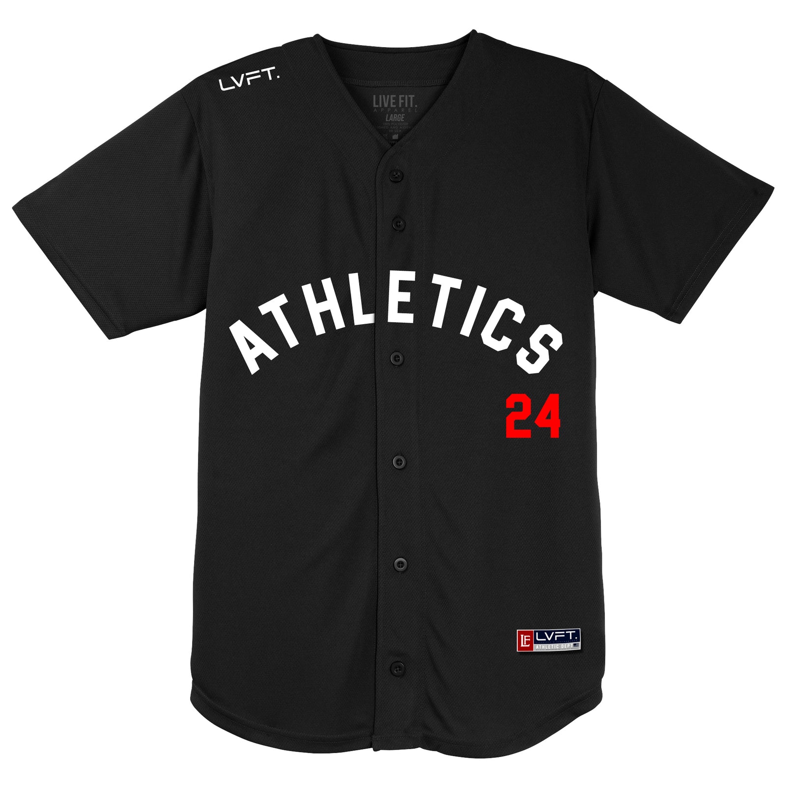 Athletics Baseball Jersey - Black