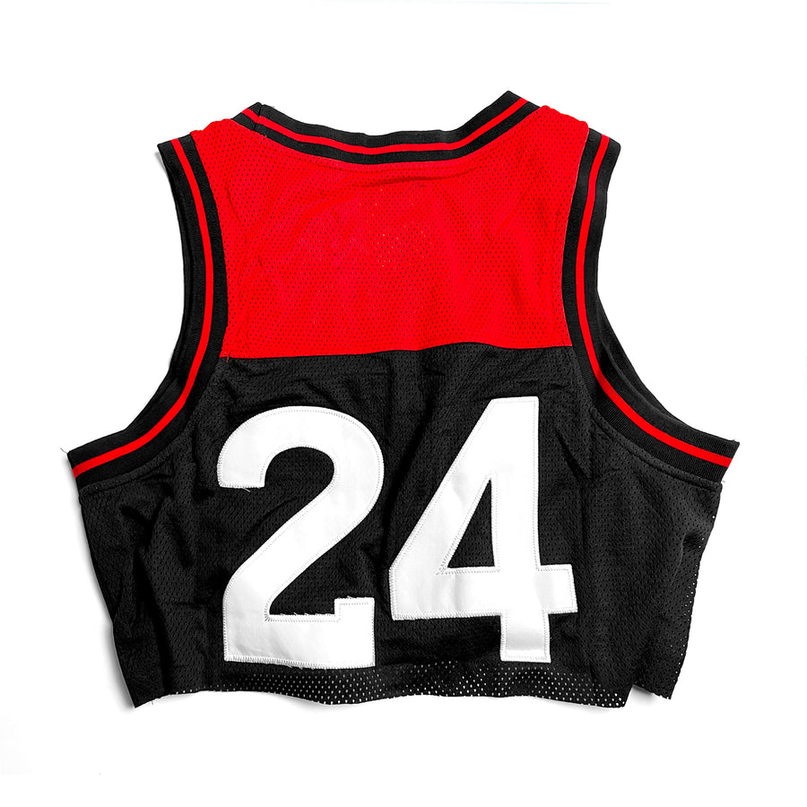 Baseline Crop Jersey - Black / Red