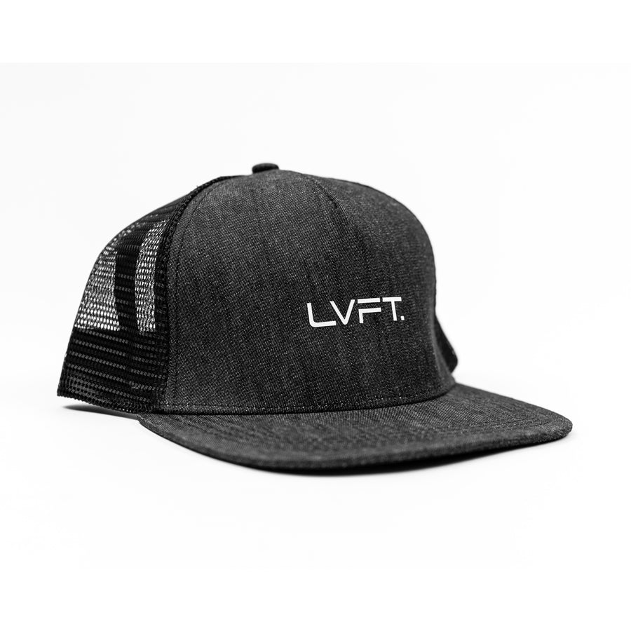 Denim Trucker Snapback - Black