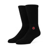 Stamped Socks - Black / Red