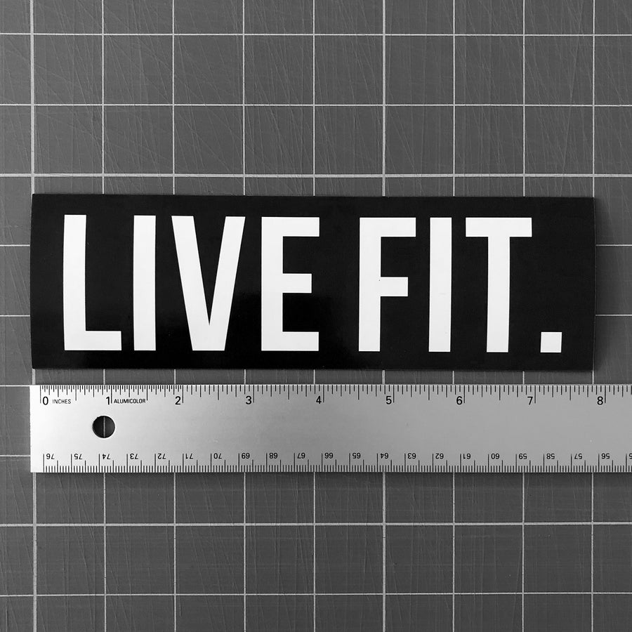 Live Fit Apparel Live Fit. 8"  Sticker -  Black - LVFT 