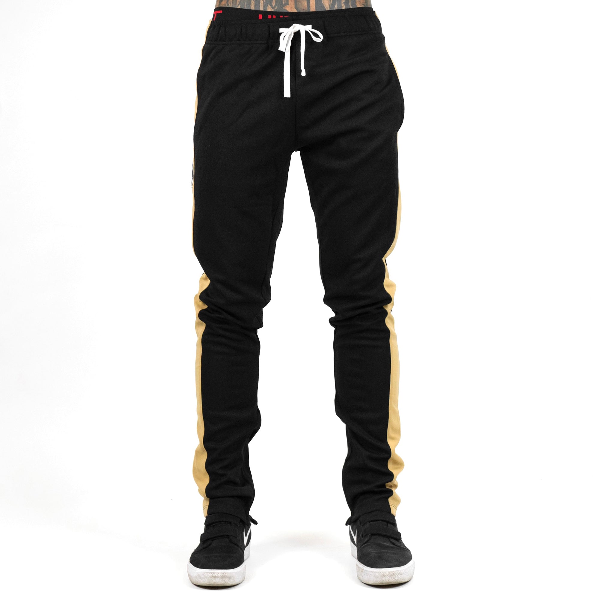 Slim Trackies - Black/Gold