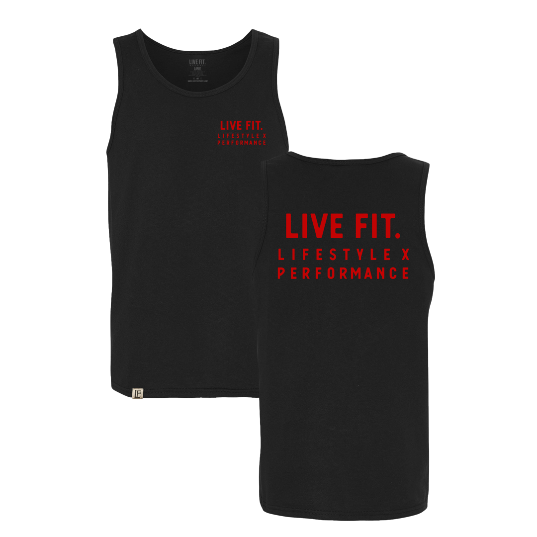 Block Tank Top - Black / Red