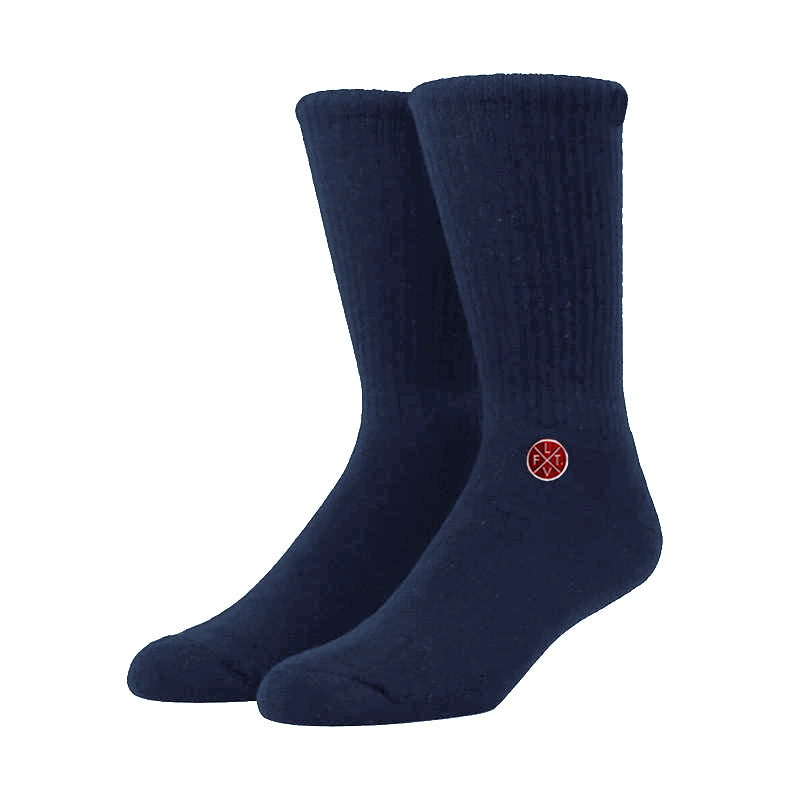 Stamped Socks - Navy