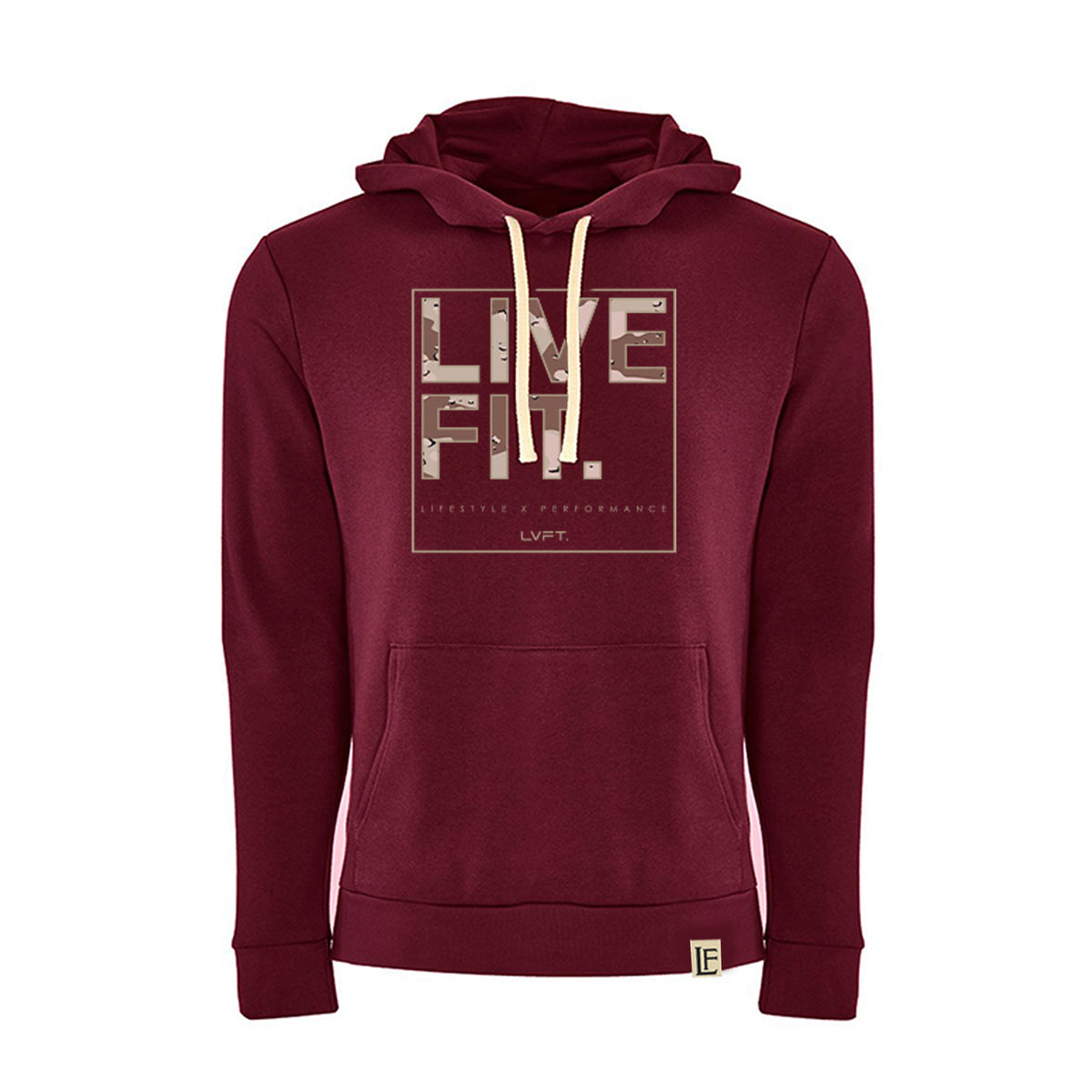 Box Camo Hoodie - Maroon