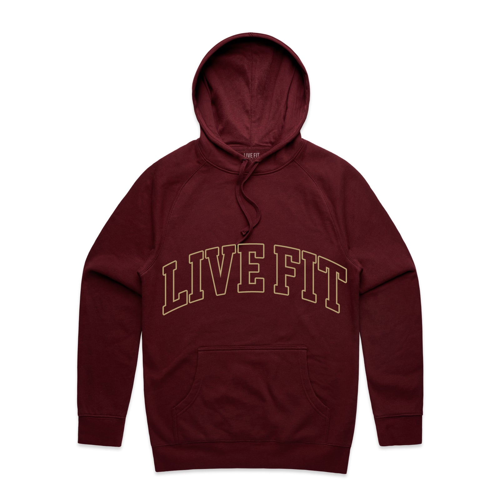 Letterman Pullover Hoodie Burgundy