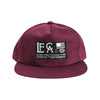 Live Fit Apparel Globe Unconstructed Snapback- Maroon - LVFT