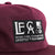 Live Fit Apparel Globe Unconstructed Snapback- Maroon - LVFT