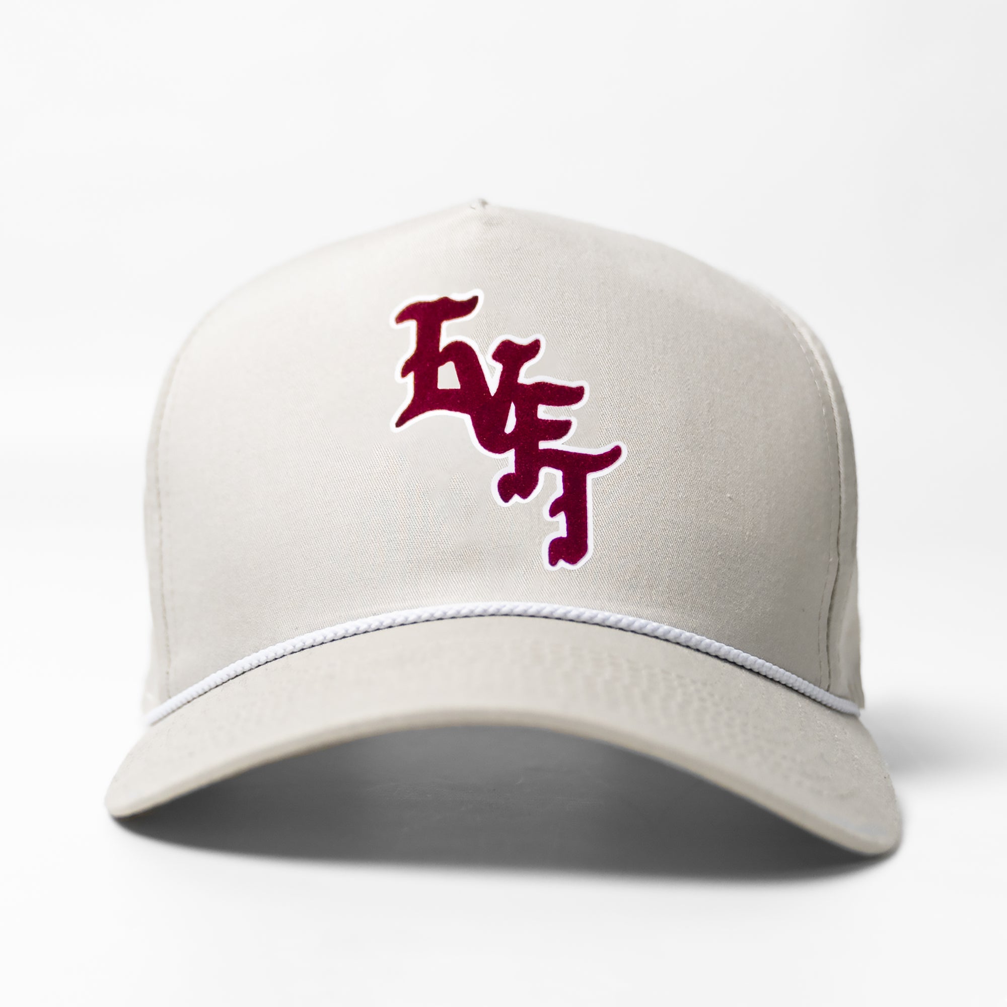 Nautical Cap - Natural/Burgundy