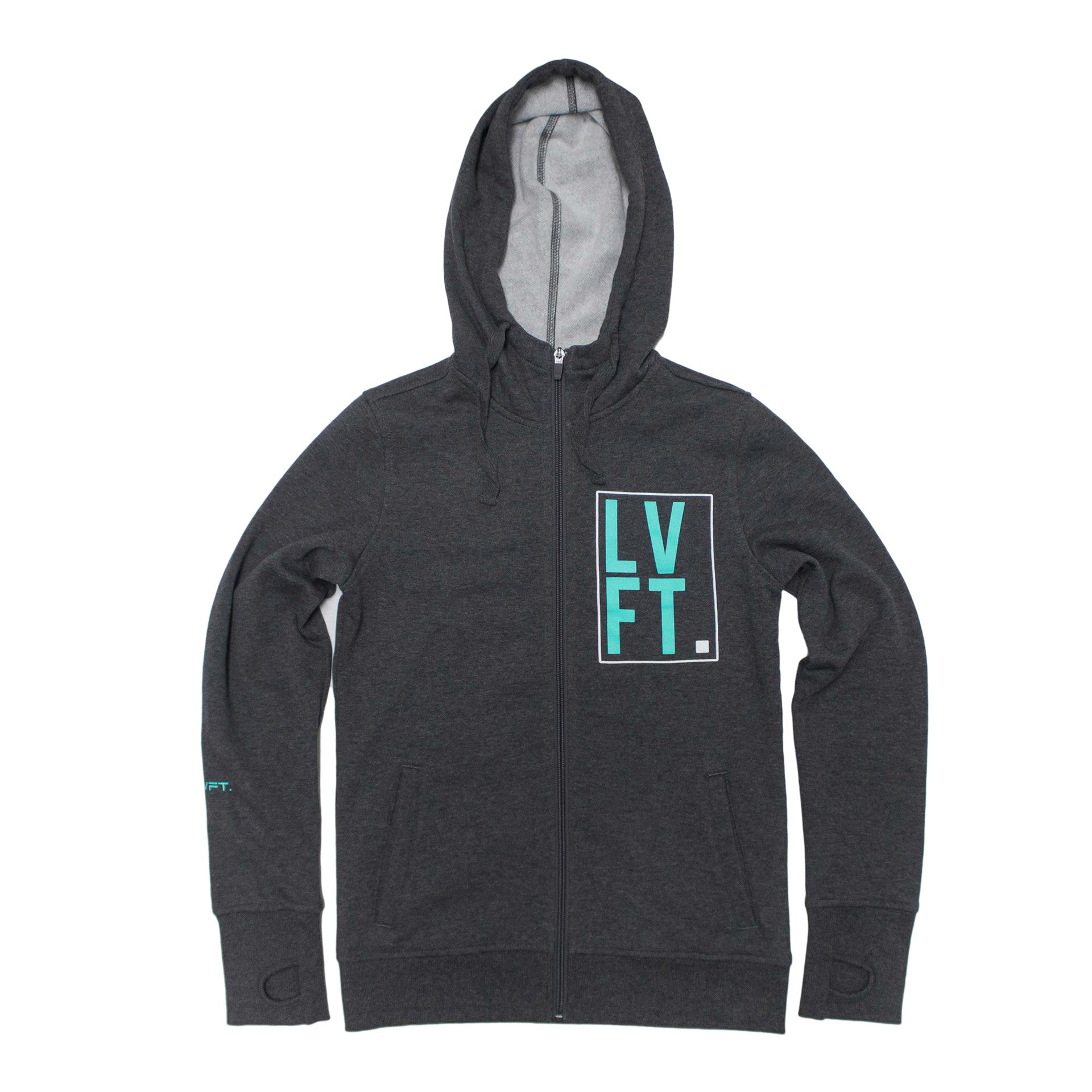 Women's Stacked Zip Up - Charcoal - Live Fit. Apparel