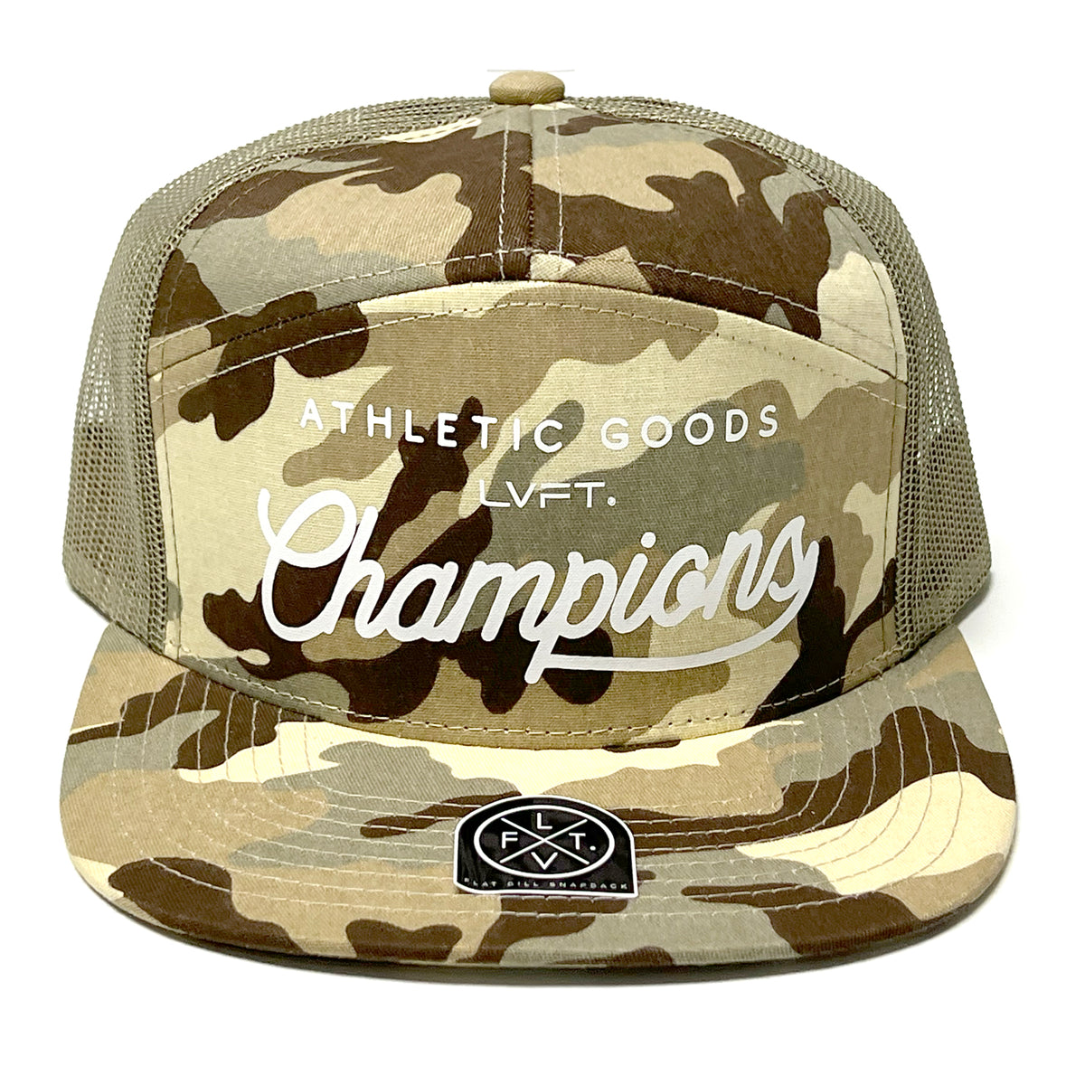 Champions 7 Panel Trucker Snapback -Desert Camo