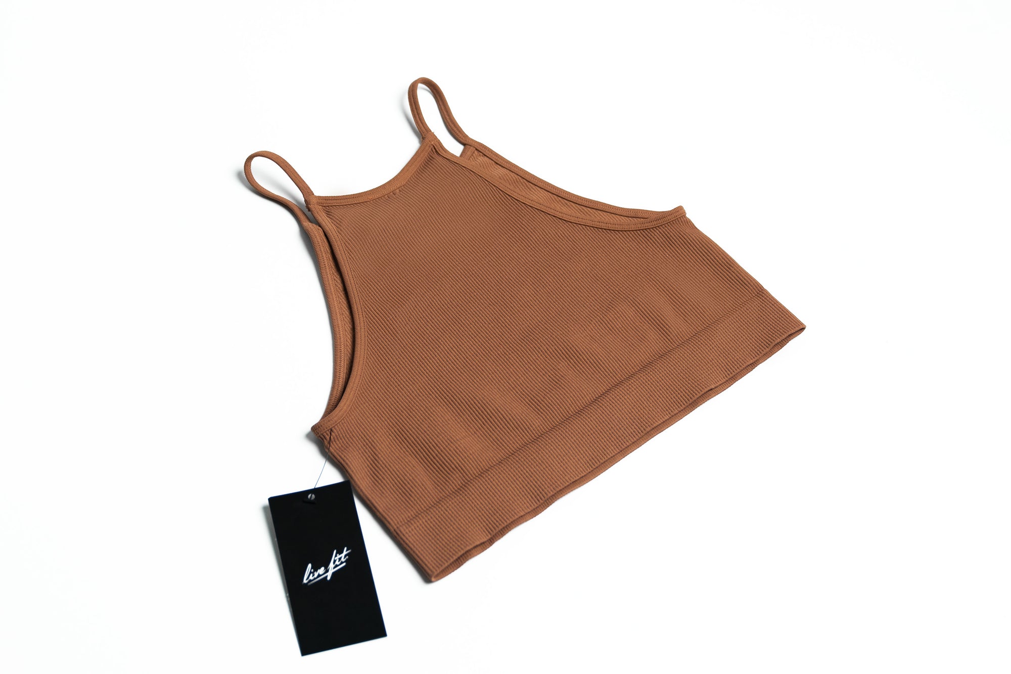 Ribbed Bralette - Chestnut