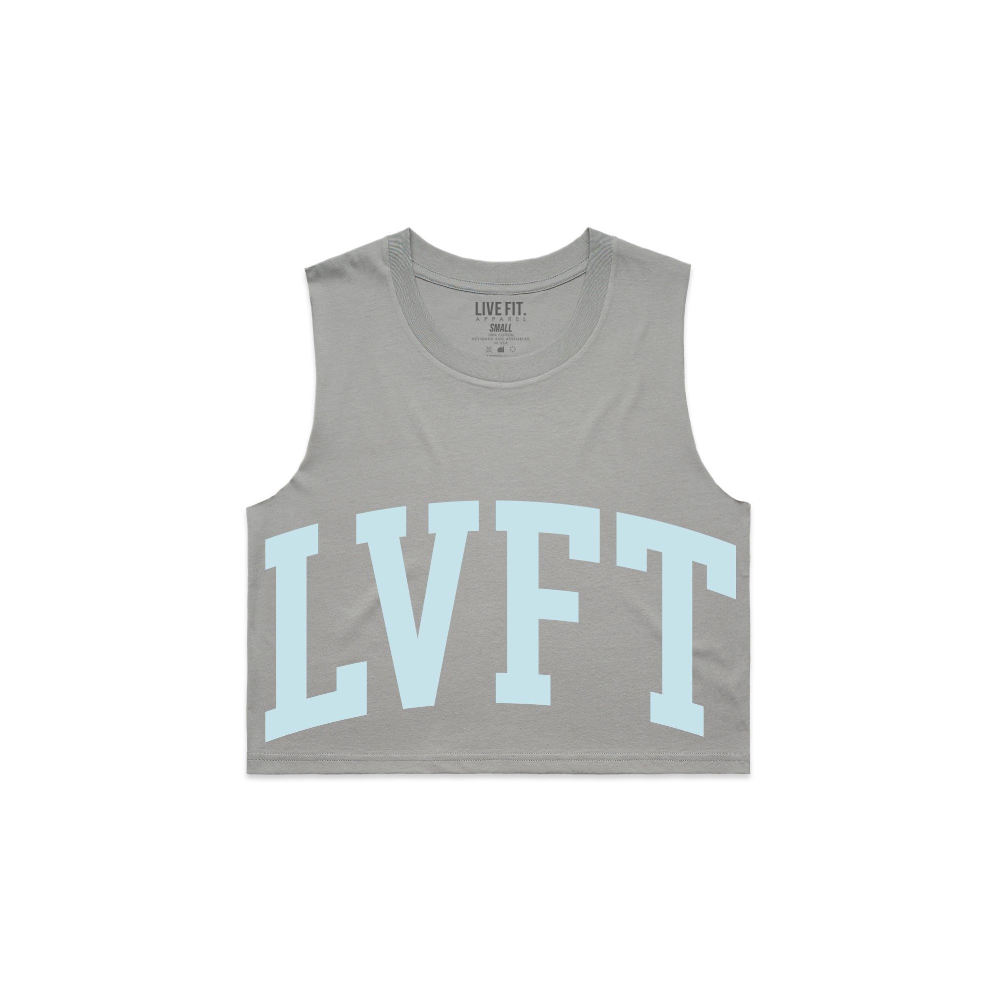 Contender Crop Muscle Tank - Grey