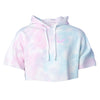 Cotton Candy Raw Crop Hoodie - Pink