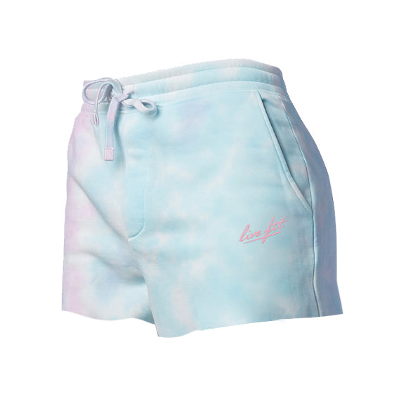 Cotton Candy Raw Sweat Shorts - Pink