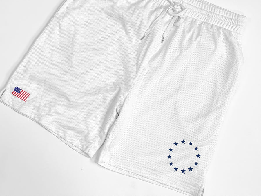 All Star Court Shorts- White