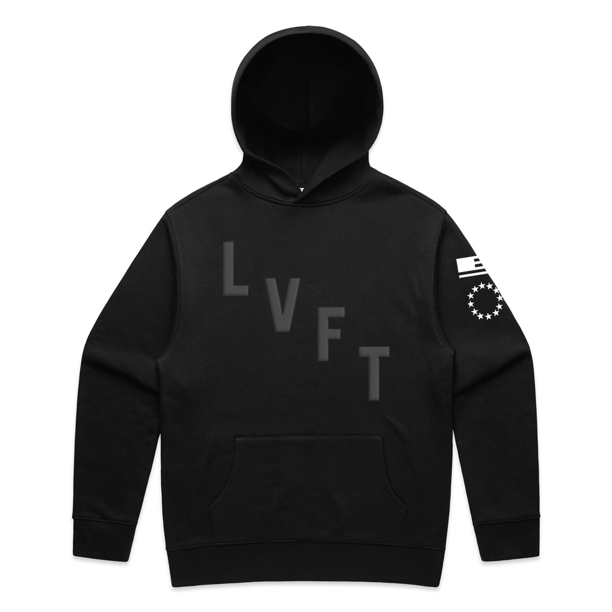 Crew Pullover Hoodie - Black