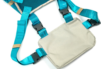 Chest Rig - Grey / Teal / Tan
