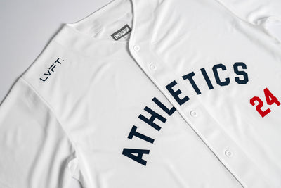 Athletics Baseball Jersey - White - Live Fit. Apparel