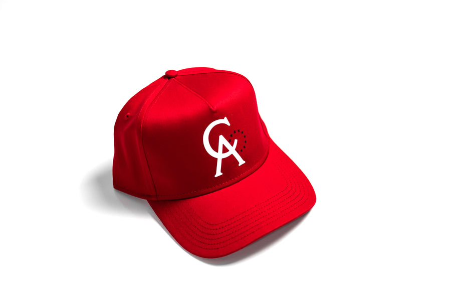 CA 5 Panel Cap - Red