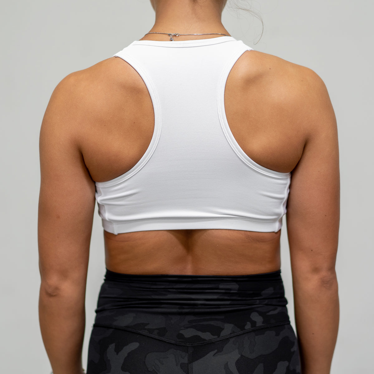 Live Fit Apparel Gold Edition Sports Bra - White - LVFT 