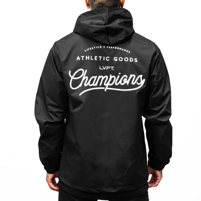Champions Hooded Coach Jacket - Black