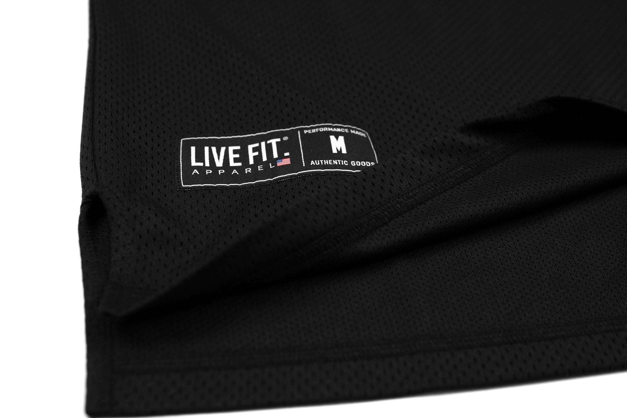 Baseline Crop Jersey - Black / Red - Live Fit. Apparel