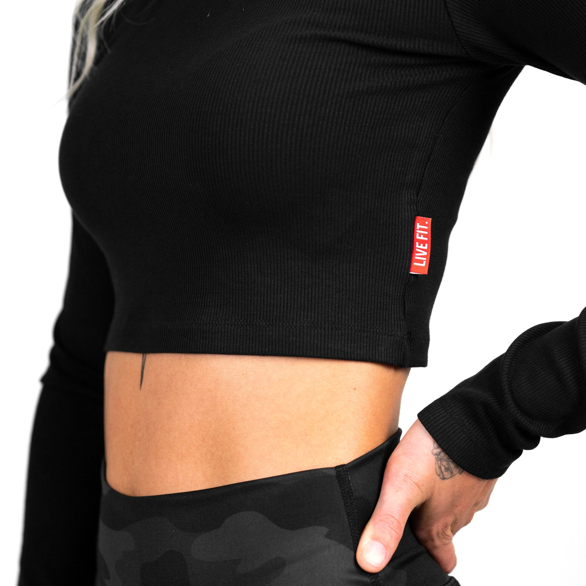 Crop Long Sleeve - Black