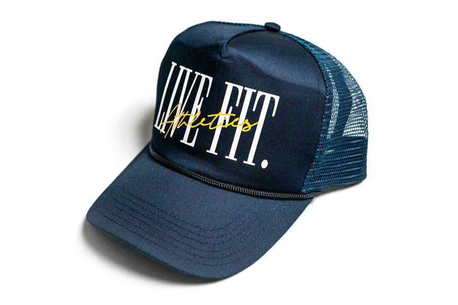 5 Panel Trucker Hat - Navy