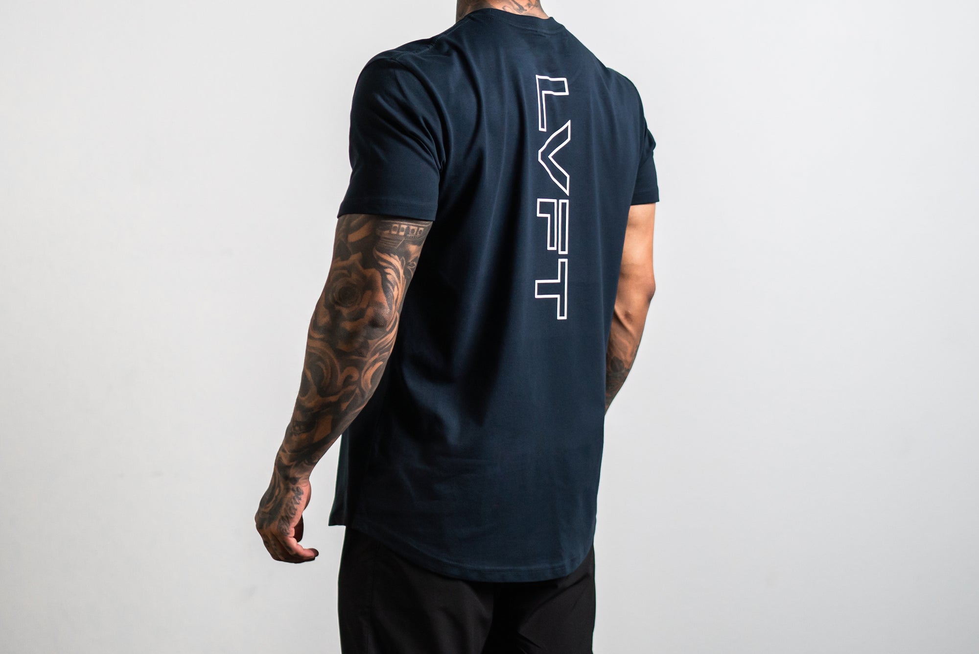 Slate Scallop Tee - Navy, Live Fit Apparel