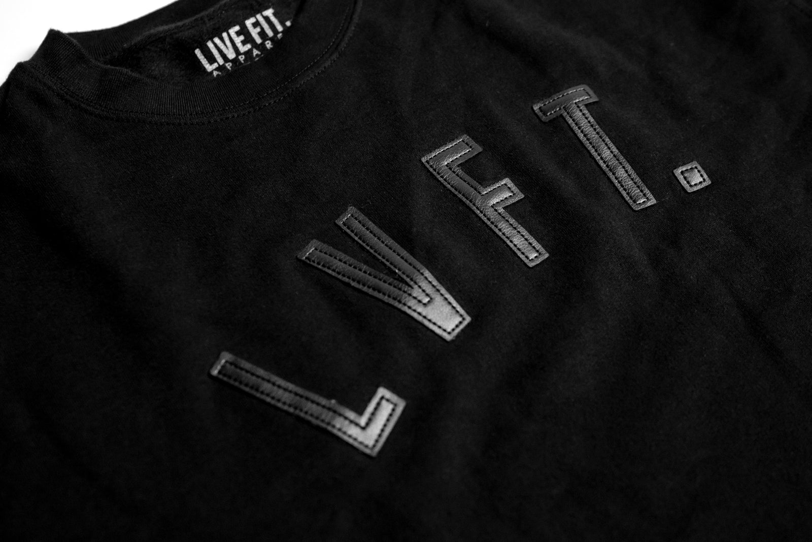 Leather Cut Out Crewneck