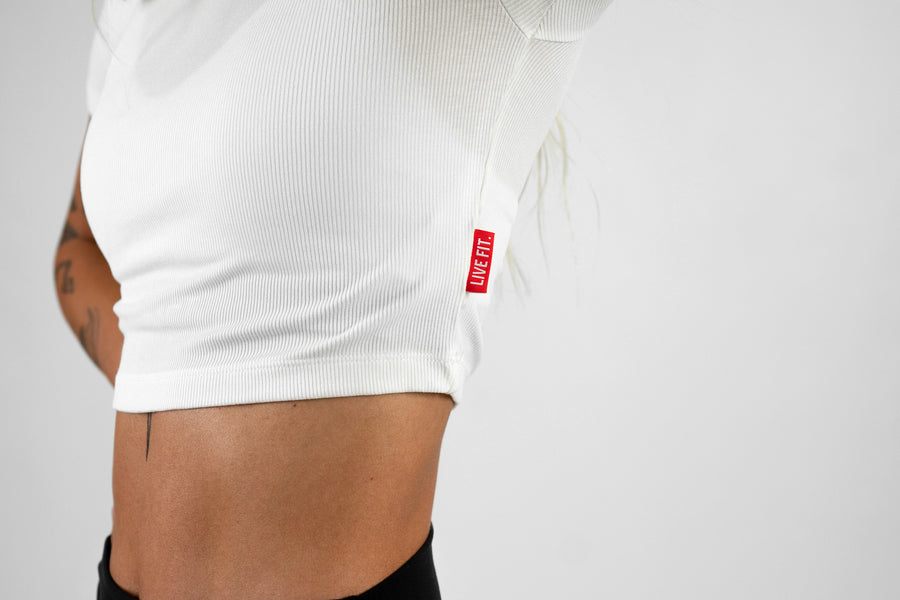 Athleisure Crop Tee- Vanilla