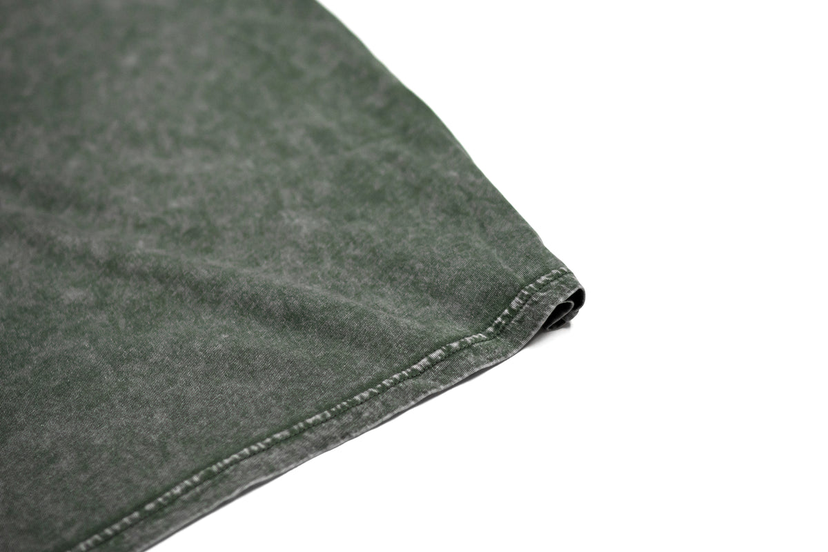 Gotham Scoop Neck Vintage Tank - Olive Stone