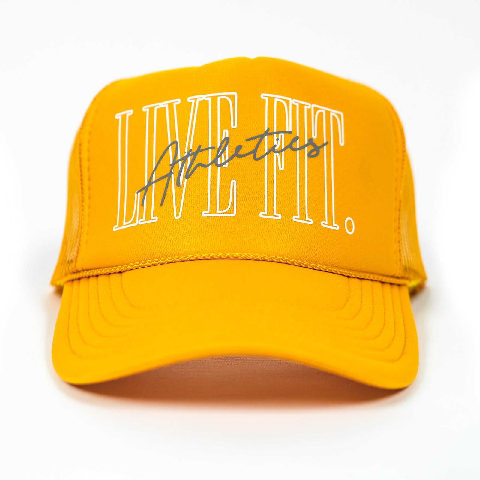 5 Panel Foam Trucker Hat  - Yellow/White