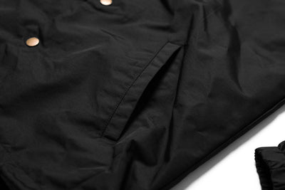 Athletic Goods Hooded Coach Jacket - Black/White