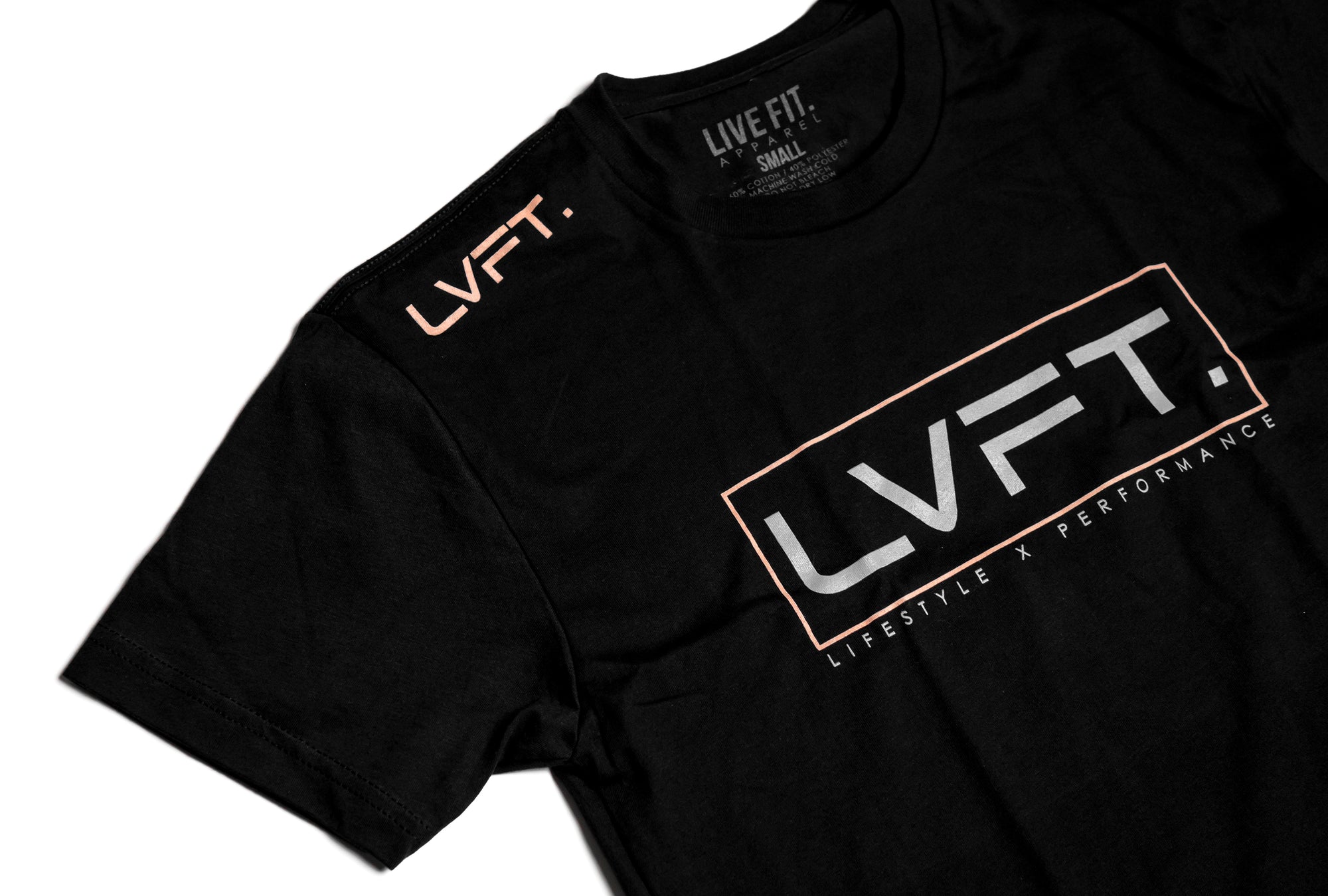 LVFT. Lifestyle Tee - Black/Peach